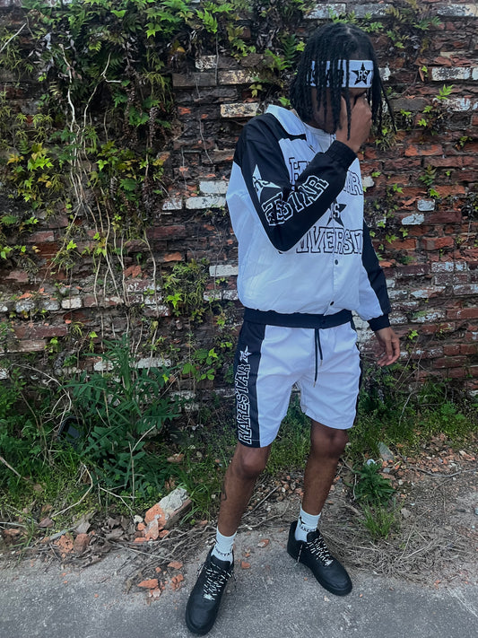 Black/White windbreaker short suit